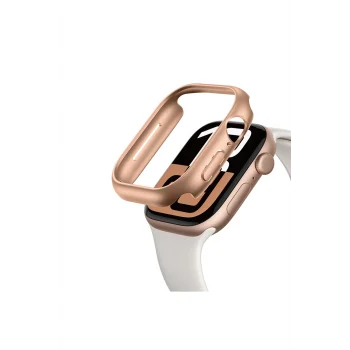 Watch 10 46mm uyumlu Amazingthing Radix Minimal FrameLite Sert PC Kasa Koruyucu Rose Gold