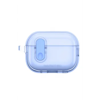 Airpods Pro 2 Kılıf Amazingthing Magnetik Kilit Tasarımlı Minimal Serisi Kılıf Mavi