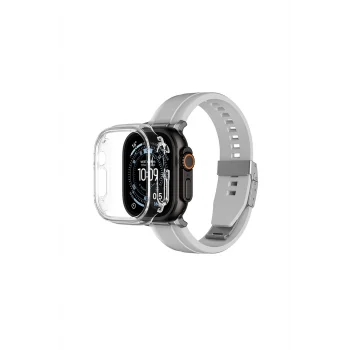 Watch Ultra 49mm Uyumlu Radix Minimal FullGuard Sert PC Kasa ve Ekran Koruyucu Şeffaf