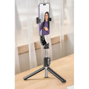 Ayarlanabilir Selfie Çubuğu - Siyah
