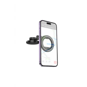 Yapışkanlı Katlanabilir Manyetik Magsafe Araç Tutucu - Siyah