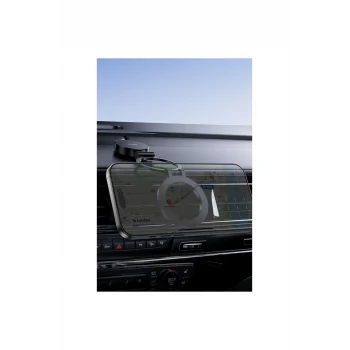 Yapışkanlı Katlanabilir Manyetik Magsafe Araç Tutucu - Siyah