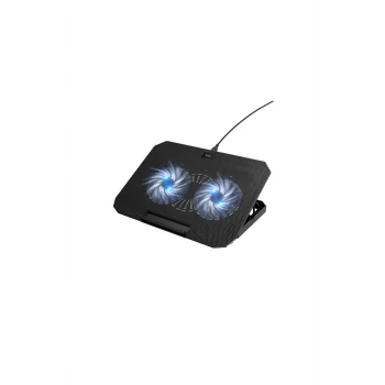 Çift Fanlı 1300 RPM Laptop Soğutucu Stant - Siyah