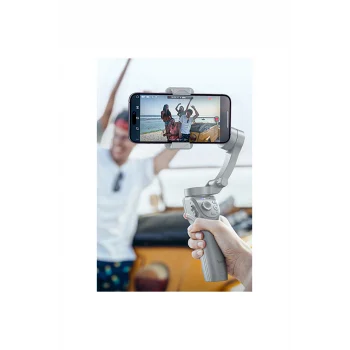 360 Derece Otomatik Yüz Takipli Tripodlu Akıllı Selfie Gimbal - Gri