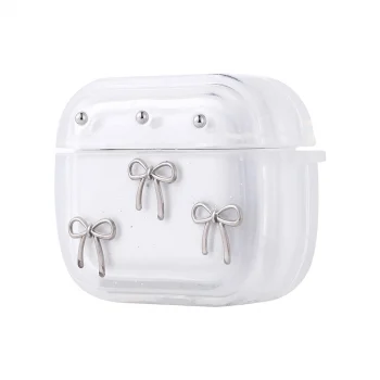 Airpods 3. Nesil Airbag 44 Airbag Tasarımlı Simli Şeffaf Kutup Kılıf