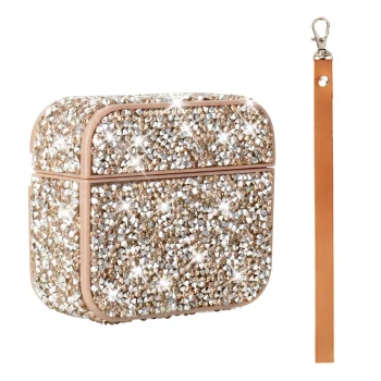 Airpods 3. Nesil Airbag 45 Bilek Askı Aparatlı Simli Şeffaf Kılıf