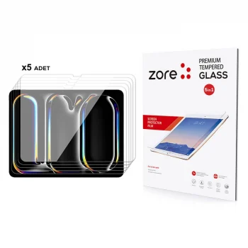 iPad 13 Pro 2024 5in1 Tablet Temperli Cam Ekran Koruyucu