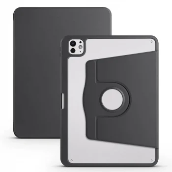 iPad Pro 11 2025 M5 Kılıf Termik Kalem Bölmeli Dönebilen Standlı Kılıf