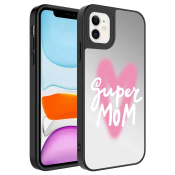iPhone 11 Kılıf Aynalı Desenli Kamera Korumalı Parlak Mirror Kapak