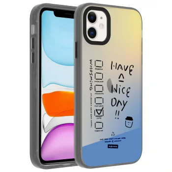 iPhone 11 Kılıf Desenli Dragon Sert Kapak