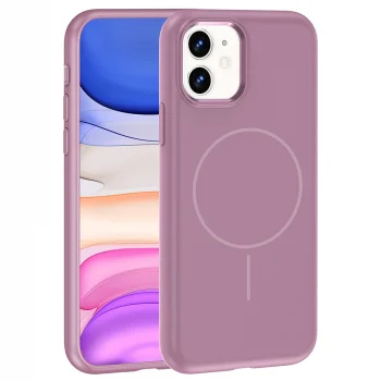 iPhone 11 Kılıf M-Safe Şarj Özellikli Metal Kamera Çerçeveli Edi Silikon Kapak