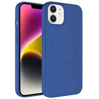 iPhone 11 Kılıf M-safe Wireless Şarj Özellikli Pastel Renk Silikon Plas Kapak