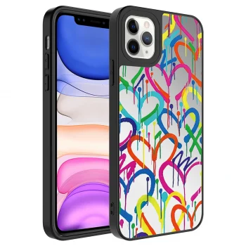 iPhone 11 Pro Kılıf Aynalı Desenli Kamera Korumalı Parlak Mirror Kapak