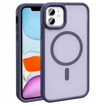 iPhone 12 Kılıf M-safe Şarj Özellikli Mat Arka Yüzey Sio Kapak