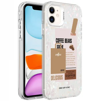 iPhone 12 Kılıf Mermer Desenli Marbello Kapak