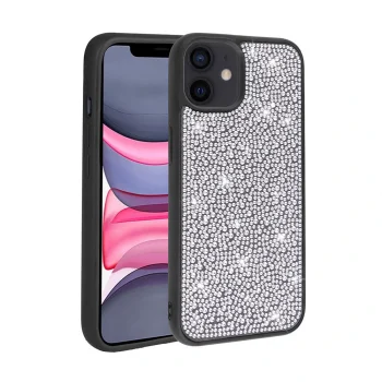 iPhone 12 Kılıf Parlak Taşlı Tasarım Ston Kapak