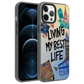 iPhone 12 Pro Kılıf Desenli Dragon Sert Kapak