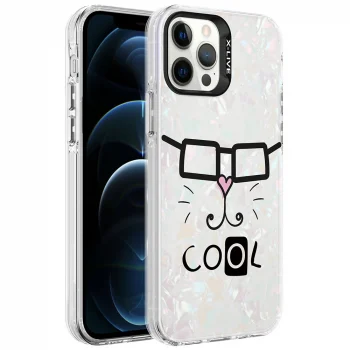 iPhone 12 Pro Max Kılıf Mermer Desenli Marbello Kapak