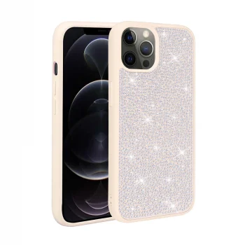 iPhone 12 Pro Max Kılıf Parlak Taşlı Tasarım Ston Kapak