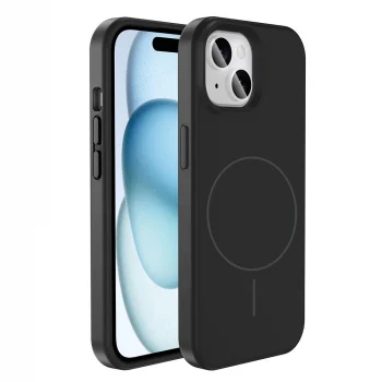 iPhone 13 Kılıf M-safe Şarj Özellikli Sıvı Teknolojili Silinebilir Sert Kivi Kapak