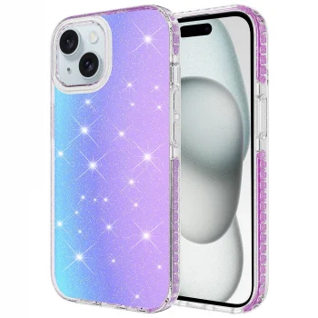 iPhone 13 Kılıf Parlak Renk Geçişli Velle Kapak