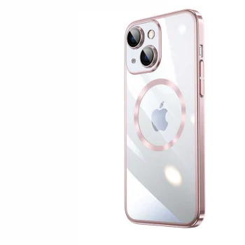 iPhone 13 Kılıf Wireless Şarj Özellikli Sert PC  Riksos M-safe Kapak