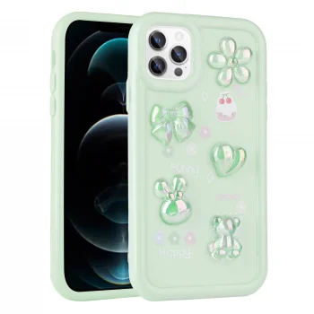 iPhone 13 Pro Kılıf Kabartma Figürlü Parlak Toys Silikon Kapak