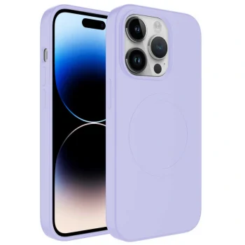 iPhone 13 Pro Max Kılıf M-safe Wireless Şarj Özellikli Pastel Renk Silikon Plas Kapak