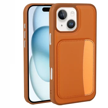 Apple iPhone 14 Kılıf Kartlıklı Zore X-Kart Silikon Kapak