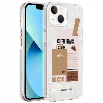 iPhone 14 Kılıf Mermer Desenli Marbello Kapak