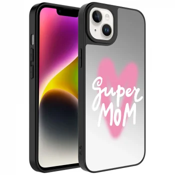 iPhone 14 Plus Kılıf Aynalı Desenli Kamera Korumalı Parlak Mirror Kapak