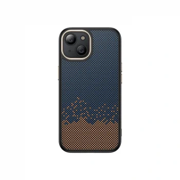 iPhone 14 Plus Kılıf M-safe Şarj Özellikli Karbon Fiber Görünümlü Antina Kapak