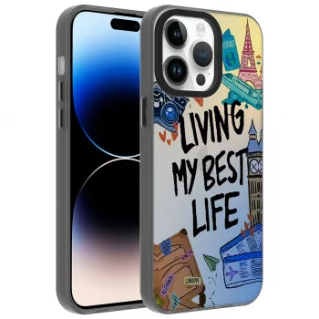 iPhone 14 Pro Kılıf Desenli Dragon Sert Kapak