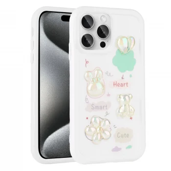 iPhone 14 Pro Kılıf Kabartma Figürlü Parlak Toys Silikon Kapak