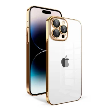 iPhone 14 Pro Kılıf Kamera Korumalı Renkli Çerçeveli  Garaj Kapak