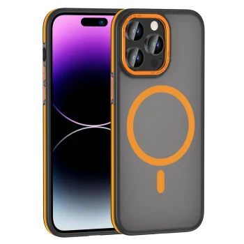 iPhone 14 Pro Kılıf M-safe Şarj Özellikli Mat Görünümlü Ant Kapak