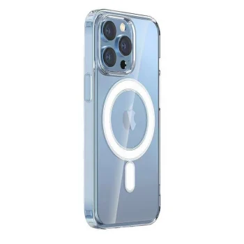 iPhone 14 Pro Uyumlu Kılıf M-safe Şarj Özellikli Şeffaf Sert PC Kapak