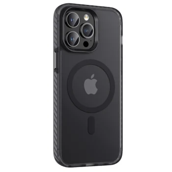 iPhone 14 Pro Kılıf Mat Arka Yüzey Wireless Şarj Özellikli Locik Kapak
