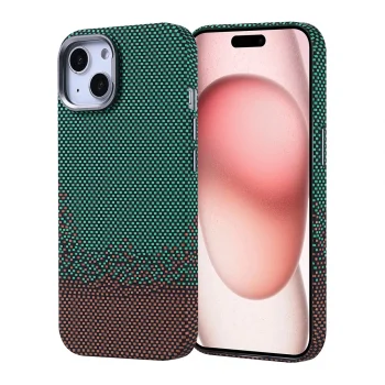 iPhone 15 Kılıf M-safe Şarj Özellikli Karbon Fiber Görünümlü Nekst Kapak