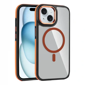 iPhone 15 Kılıf M-safe Şarj Özellikli Mat Görünümlü Solo Kapak