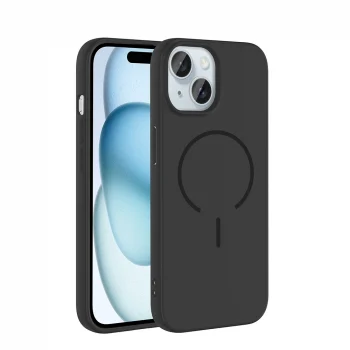 Apple iPhone 15 Kılıf M-safe Şarj Özellikli Zore Meta Kapak