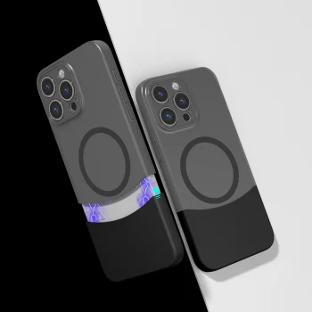 iPhone 15 Pro Kılıf M-Safe Şarj Özellikli Mıknatıslı Duble Kapak