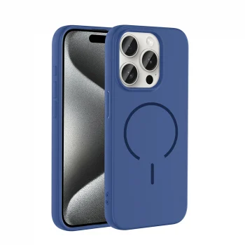 Apple iPhone 15 Pro Kılıf M-safe Şarj Özellikli Zore Meta Kapak