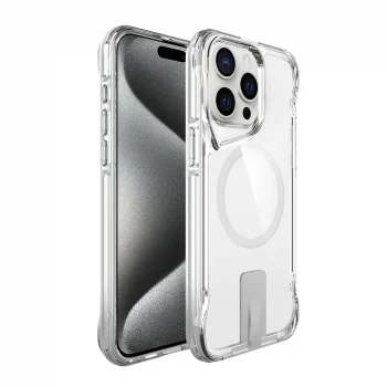 iPhone 15 Pro Kılıf M-safe Şarj Özellikli T-Max Standlı Kapak