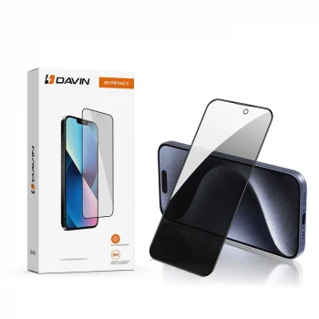 iPhone 15 Pro Max Davin 5D Privacy Cam Ekran Koruyucu