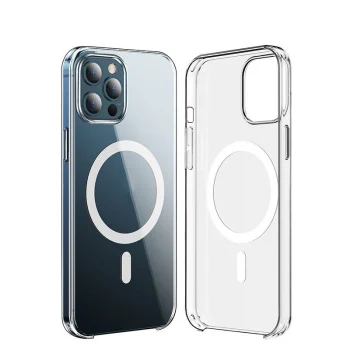 iPhone 15 Pro Max Kılıf IC Çipli Wireless Şarj Özellikli Şeffaf Orjin Kapak