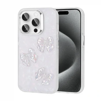 iPhone 15 Pro Max Kılıf Kabartma Figürlü Parlak Eralli Silikon Kapak