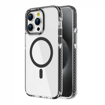 iPhone 15 Pro Max Kılıf M-safe Şarj Özellikli Airbagli Takılabilir Askı Aparatlı Nana Kapak