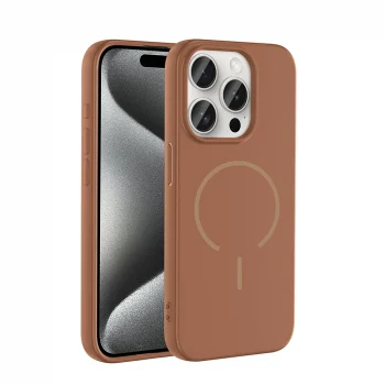 Apple iPhone 15 Pro Max Kılıf M-safe Şarj Özellikli Zore Meta Kapak