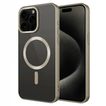 iPhone 15 Pro Max Kılıf Mat Tasarımlı M-safe Wireless Şarj Özellikli Mat Setro Kapak